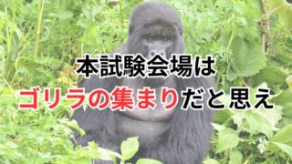 【行政書士試験】本試験会場はゴリラの集まりだと思え！