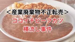 【食品廃棄物不正転売】ココイチビーフカツ横流し事件