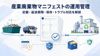 産業廃棄物マニフェストの運用管理|記載・返送期限・保存・トラブル対応を解説