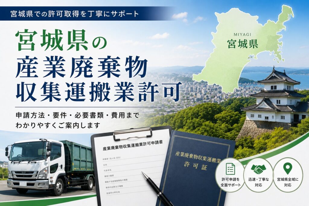 宮城県の産業廃棄物収集運搬業許可