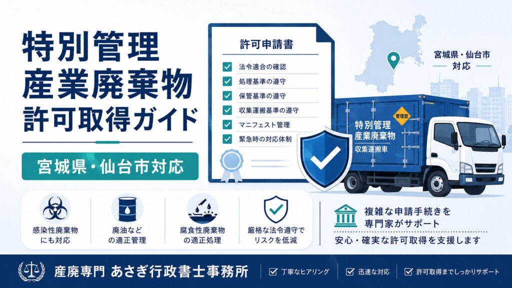 特別管理産業廃棄物許可取得ガイド｜宮城県・仙台市対応