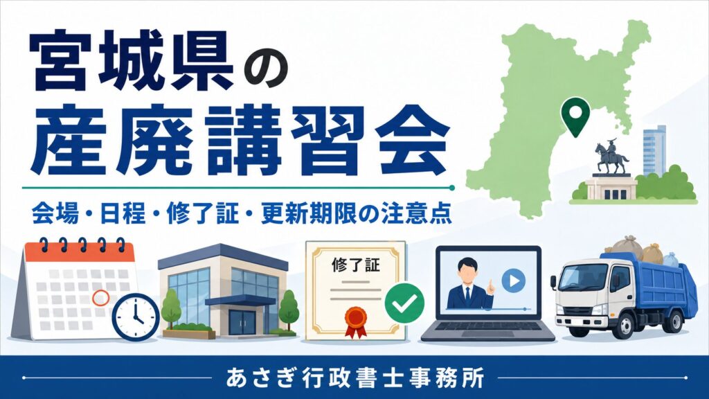 産業廃棄物収集運搬業許可の講習会（宮城県）