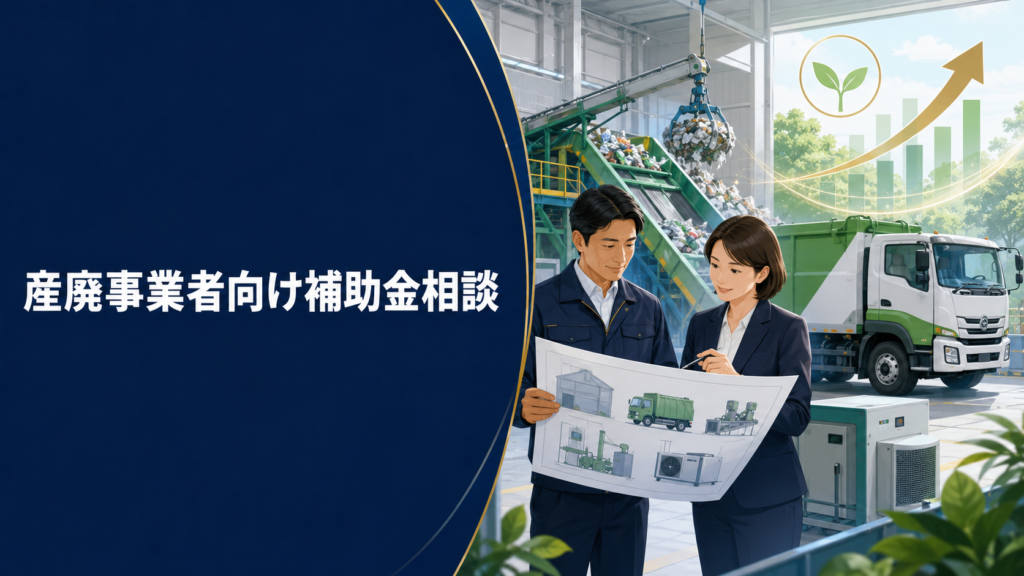 産廃事業者向け補助金相談