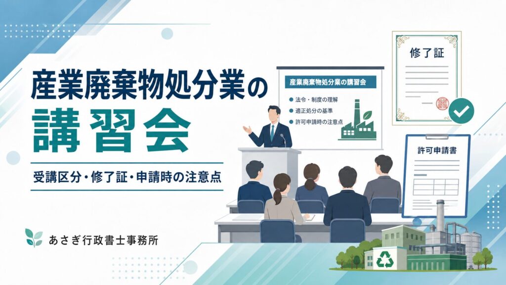 産業廃棄物処分業許可の講習会|収集運搬業との違い・受講時期を解説