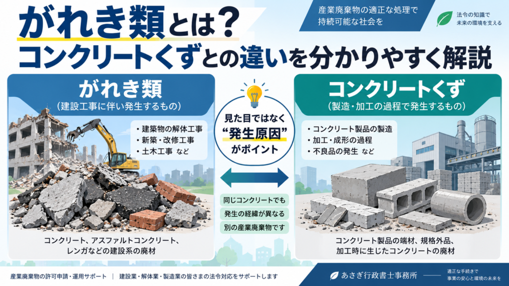 がれき類とは？コンクリートくずとの違いを分かりやすく解説