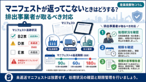 マニフェストが返ってこないときはどうする？排出事業者が取るべき対応