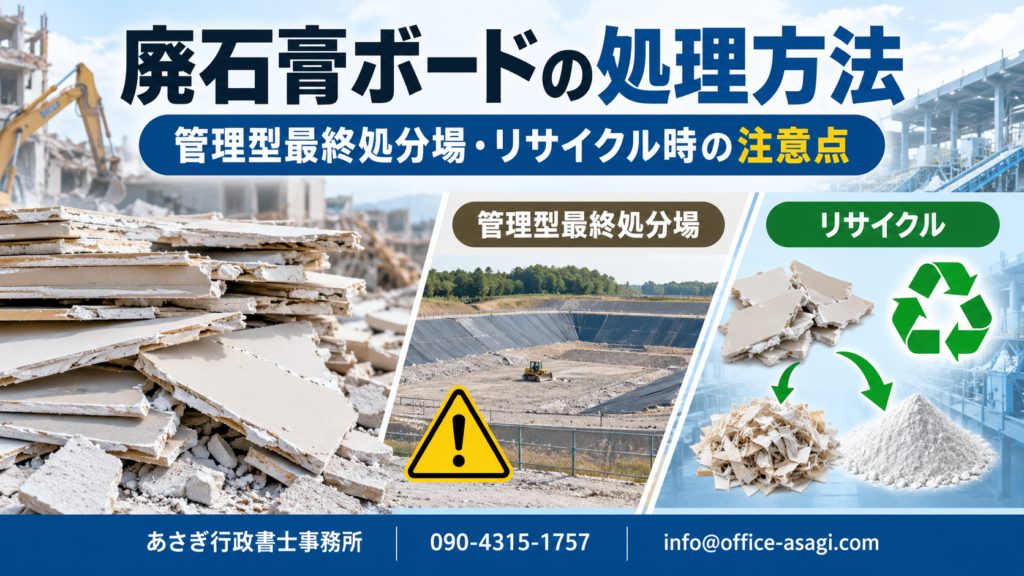 廃石膏ボードの処理方法｜管理型最終処分場・リサイクル時の注意点