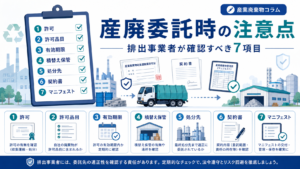 産廃収集運搬業者に処理を委託するときの注意点｜排出事業者が確認すべき7項目