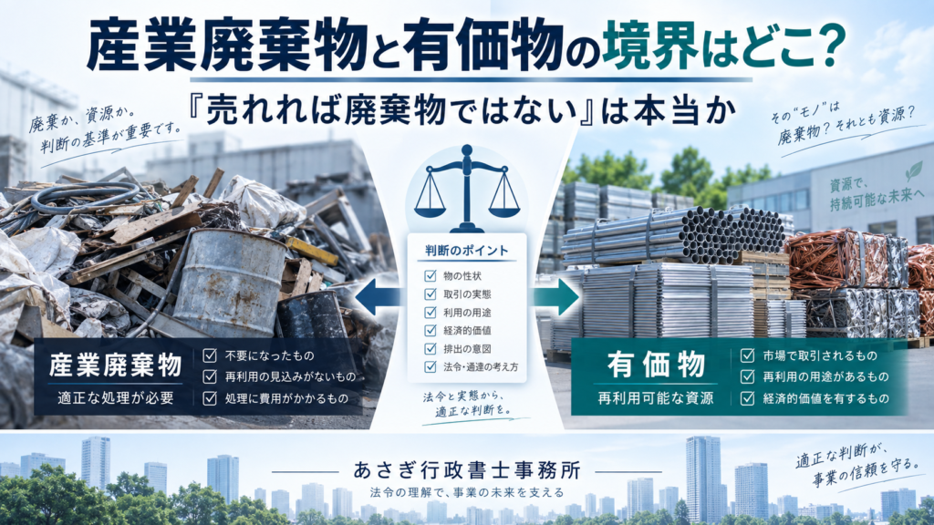 産業廃棄物と有価物の境界はどこ？「売れれば廃棄物ではない」は本当か