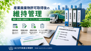 産業廃棄物許可取得後の維持管理